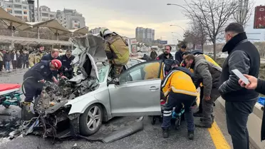 Ankara’da Otobüs ve Otomobil Çarpışması: 4 Yaralı