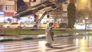 Kar yağışı sonrası Edirne sokakları