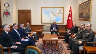 Savunma Bakanı Yaşar Güler ABD Büyükelçisi Tom Barrack ile buluşma