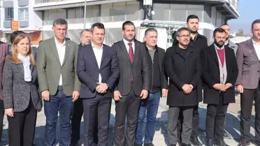 Ali Abbas Ertürk miting öncesi konuşma yapıyor