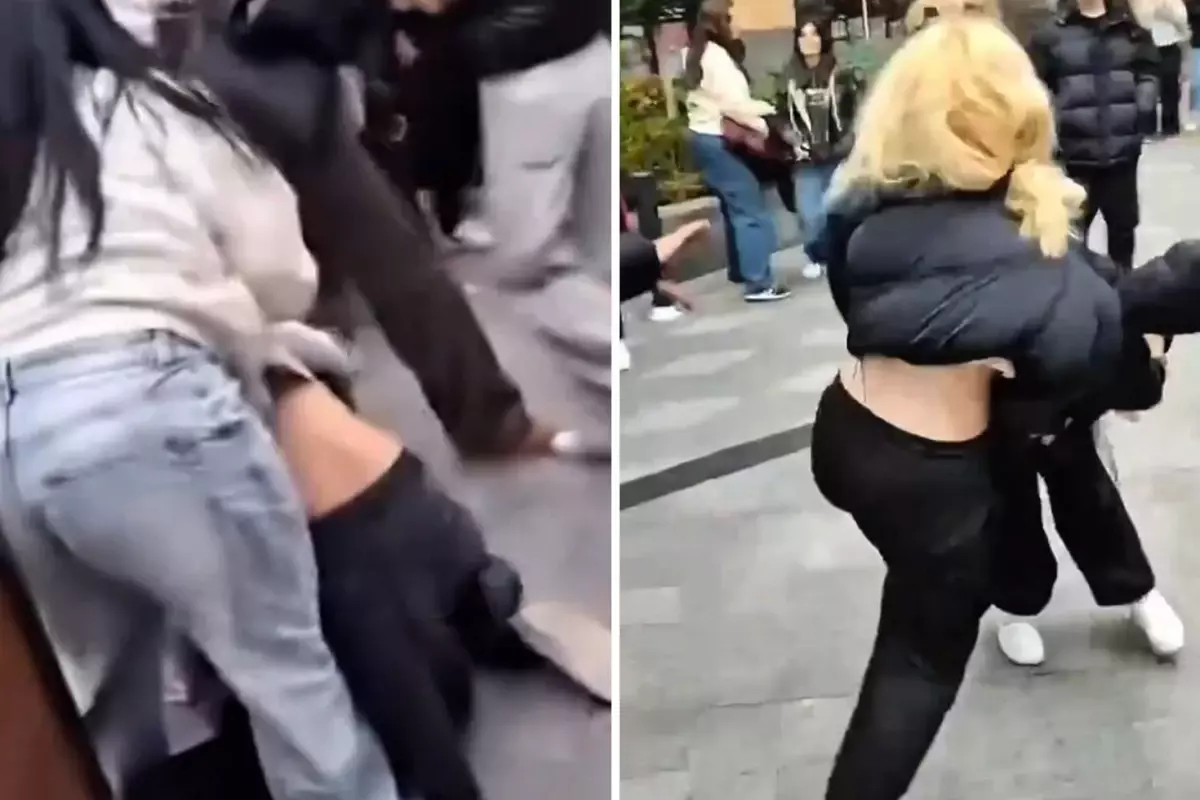 Maltepe AVM bahçe katında kavga anı