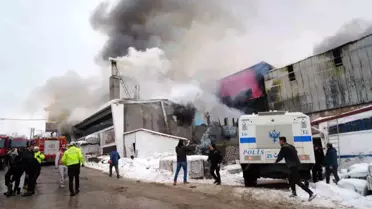 Yangın sonrası atölyenin hasar görmüş bölgesi