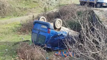 Köprüden düşen aracın görüntüsü