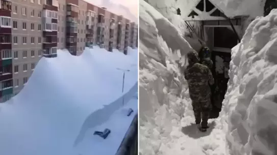 Kamçatka’da Kış Felaketi: 4 Katlı Kar Duvarları Şehri Durdurdu