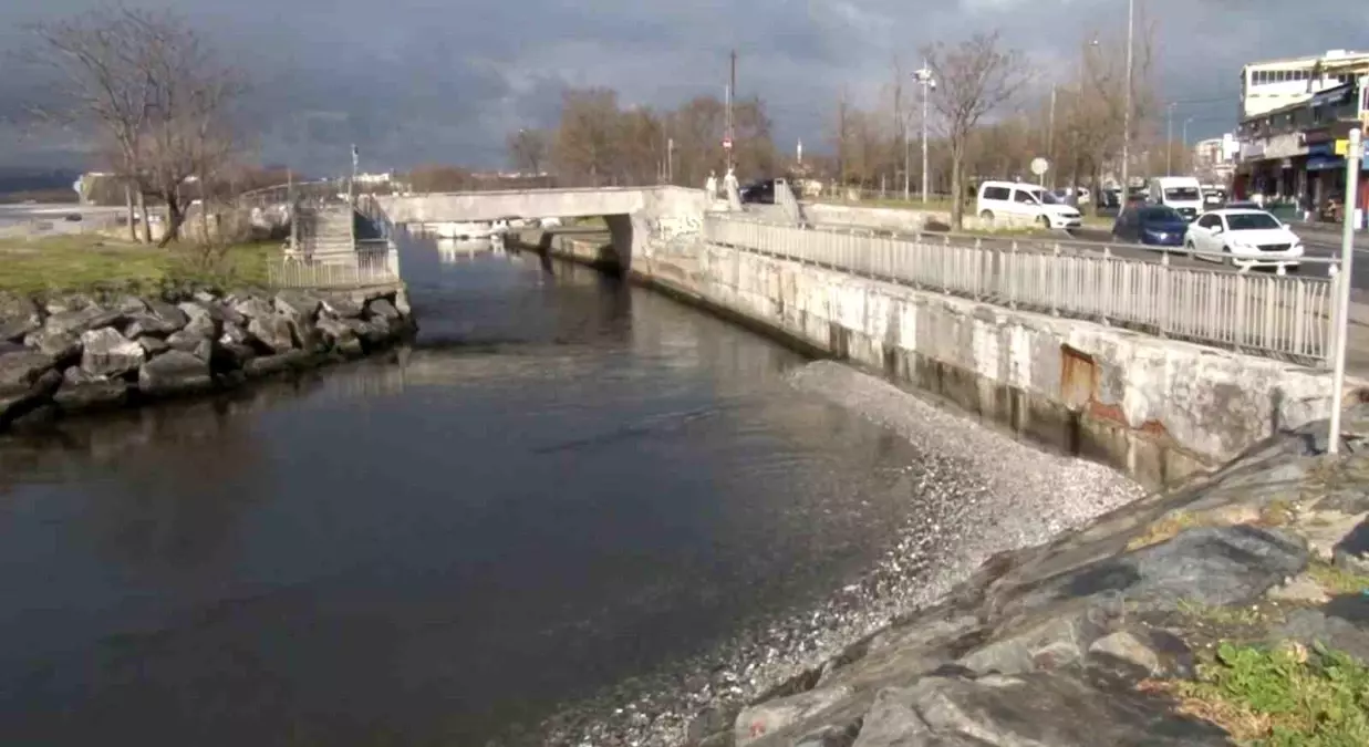 Menekşe Deresi'nde Su Seviyesi Düşüşü Tekne Trafiğini Zorlaştırdı