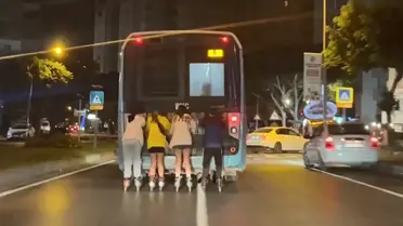 Otobüsün arkasında LED tabela