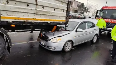 Kaza yerinde çekilmiş fotoğraf