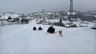 Kızlan Yaylası'nda kar manzarası