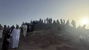 Umre yolcularının Medine’deki ziyaretinden bir an