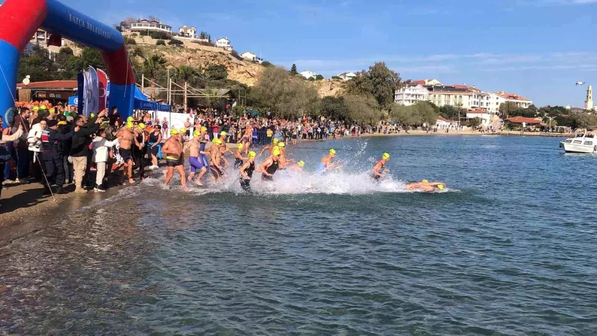 Datça’da 20. Uluslararası Açık Deniz Kış Yüzme Maratonu Kuraklık Sorununu Gündeme Taşıdı