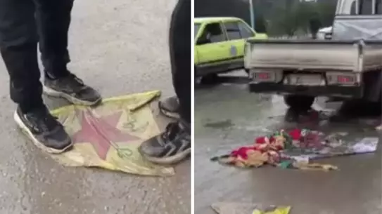 Rakka’nın Tabka Köyünde Halk, PKK/YPG Sembollerini Yok Etti