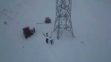 TEİAŞ Ekibi Kışın Enerji Akışını Kesintisiz Sağlamak İçin Sahada