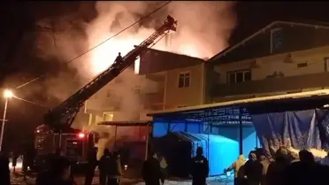 Zonguldak’ın Gökçebey İlçesinde Çatı Katında Büyük Yangın