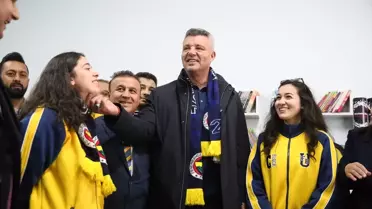 Fenerbahçe Başkanı Sadettin Saran Alanya'da Kütüphane Açılışını Yaptı