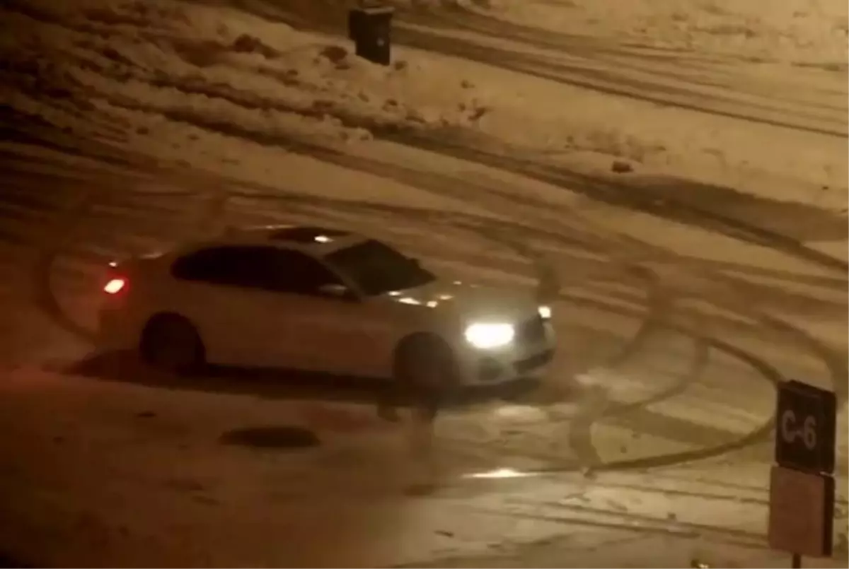 Bolu’da Karla Kaplı Otoparkta Drift Yapan Sürücülere Ağır Cezalar Verildi