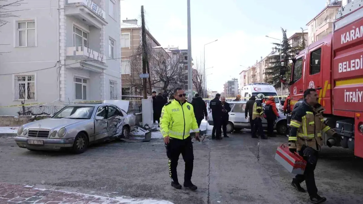Karaman’da iki araç çarpıştı: Kadın ağır yaralı, koca hafif yaralı
