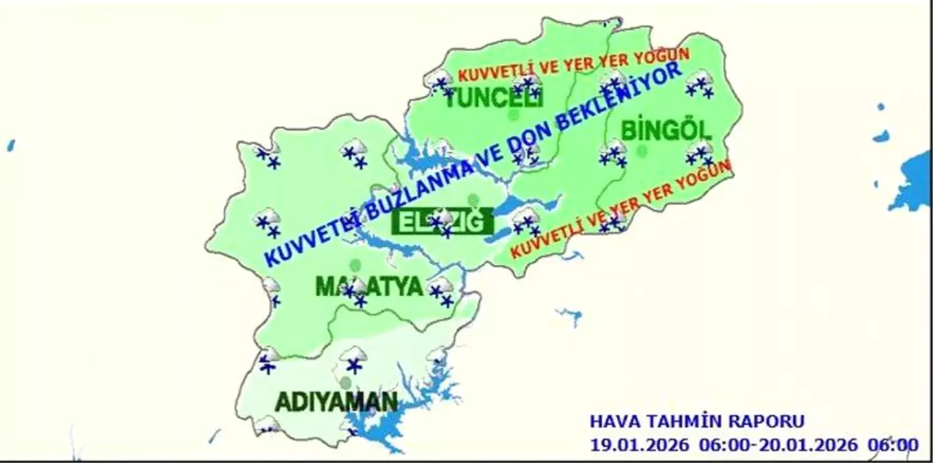 Elazığ’da Yoğun Kar ve Çığ Tehlikesi: Meteoroloji Uyarıyor