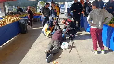 Alkol etkisiyle pazar yerinde bayılan adam