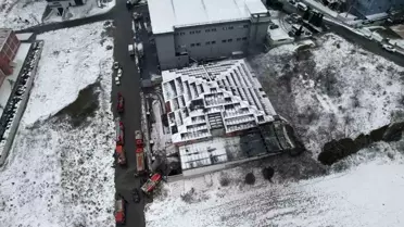 Yangın sonrası fabrikadan görüntü