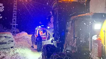 Bitlis’te Şiddetli Kar Koşullarında Acil Sağlık Ekibi Hızlı Müdahale Etti