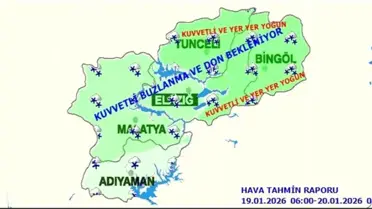 Kar yağışı ve buzlanma görüntüsü