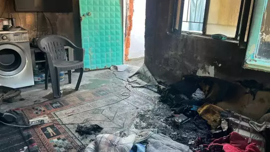 Yangın sonrası itfaiye çalışmaları