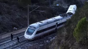 Kaza anındaki yüksek hızlı tren