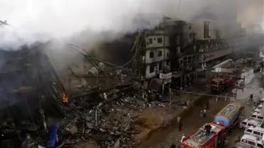 Yangın anında çekilmiş görüntü