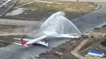 Esenboğa Havalimanı’nın yeni pistinden bir bakış