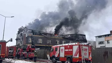 Yangın sonrası fabrikadan görüntü