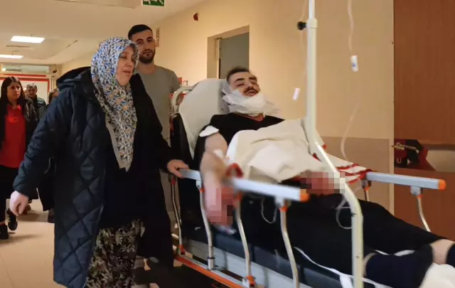 Falçata ile yaralama anı