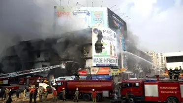 Yangın sonrası binanın dış görünüşü