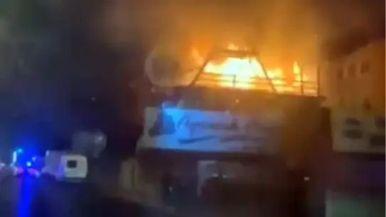 Yangın sonrası atölyenin dış görünüşü