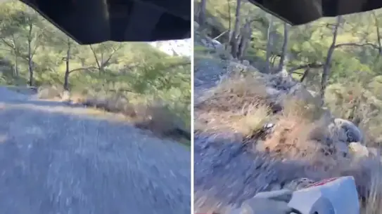 Kaza sonrası motorlu aracın durduğu konum