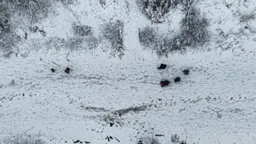 Drone ile çekilmiş Umuttepe kar görüntüsü