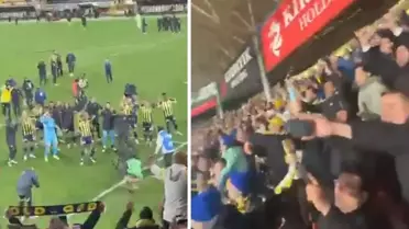 Taraftarların Mert Hakan için yaptığı tezahürat