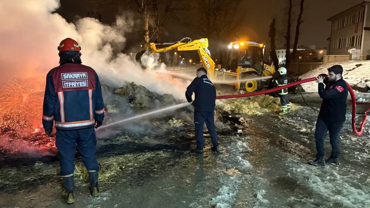 Hendek’te Kamyon Yangını: Şoför Vatandaşların Çabasıyla Kurtarıldı