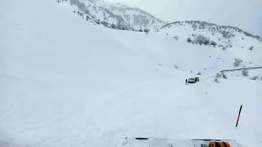 Çığ temizleme sonrası yolun durumu