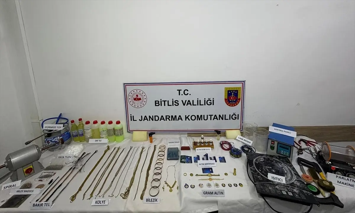Bitlis’te Sahte Altın Üretim Ağı Çökertildi: 2 Şüpheli Tutuklandı