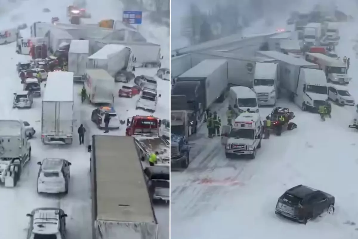 Michigan'da Donmuş Otoyolda Zincirleme Kazalar: 100'den Fazla Araç Çarpıştı
