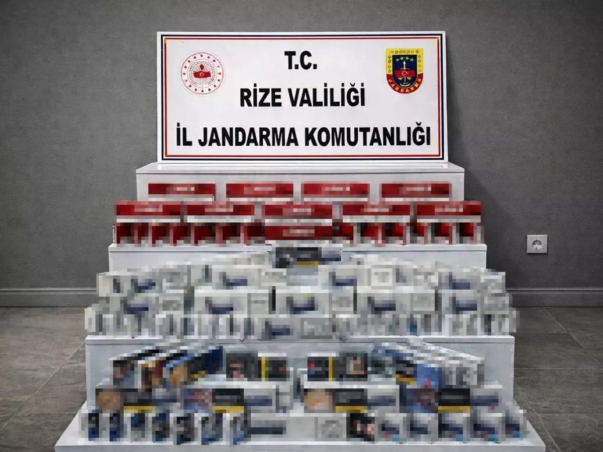 Rize Pazar’da 1,230 Paket Kaçak Sigara Ele Geçirildi