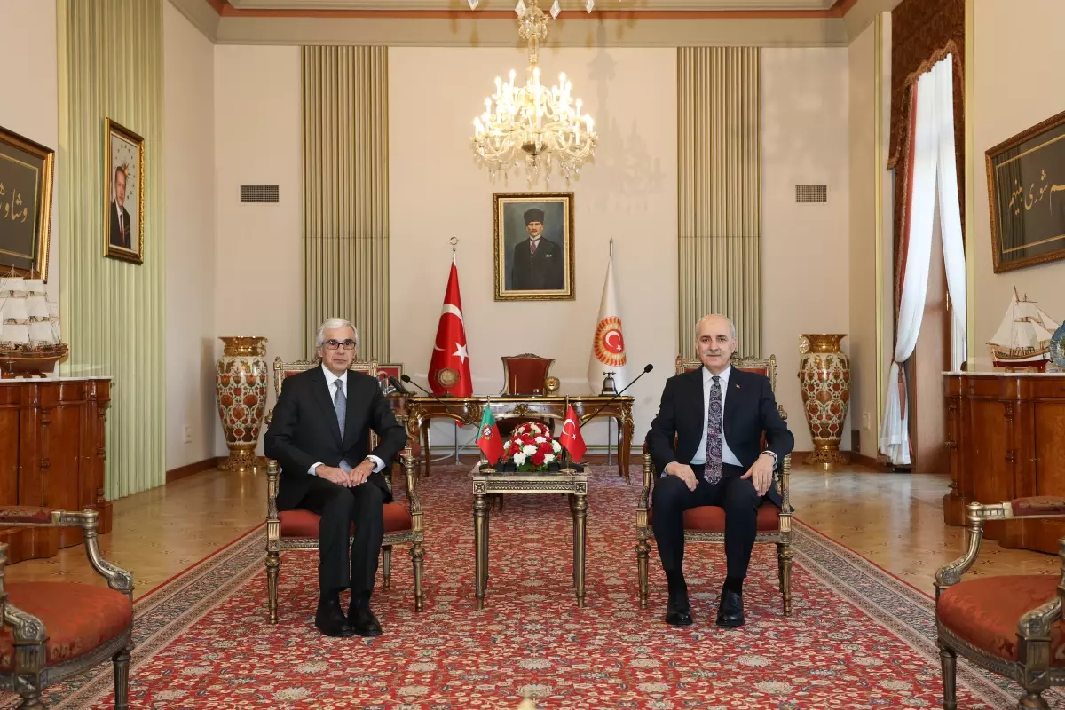 TBMM Başkanı Kurtulmuş, Portekiz Meclis Başkanı Aguiar‑Branco ile Görüşme Gerçekleştirdi