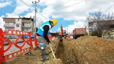 Honaz’da içme suyu hattı yenileme çalışması