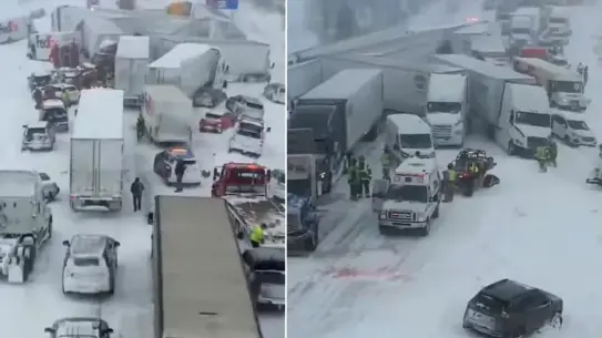 Michigan'da Donmuş Otoyolda Zincirleme Kazalar: 100'den Fazla Araç Çarpıştı