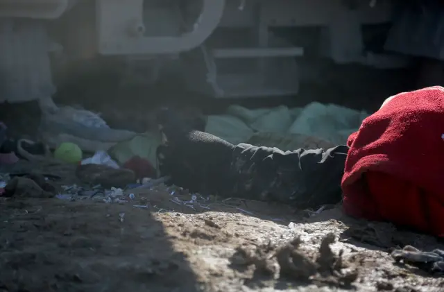 Olay yerinde bulunan yıkım