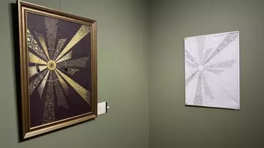 Sergiden bir tezhip çalışması detay görüntüsü