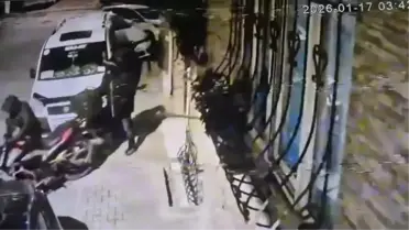 Güvenlik kamerası kaydında hırsızlar