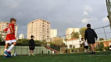 Kış sporları eğitiminden bir an