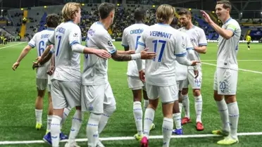 Maçta Club Brugge'nin gol sevinci