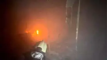 Yangın sonrası yanmış ev kalıntıları